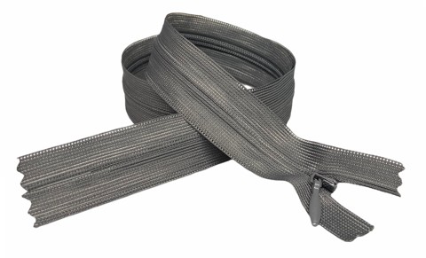 Vnútorný zips, trvalá, teplá šedá, 22 cm