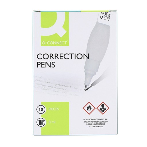 Q-CONNECT korektorové pero, kovový hrot, 8ml