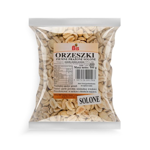PRAŽENÉ SOLENÉ ARAŠIDY 500g orieškov