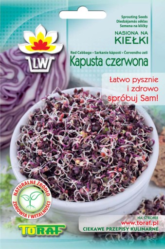 Semená červenej kapusty na klíčky 10g TORAF