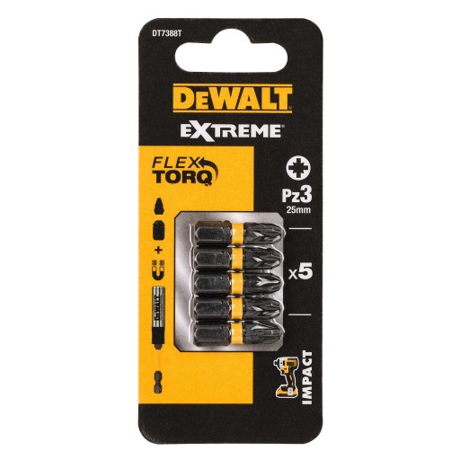 DT7388T DEWALT Nárazové bity Pz3x25mm 5ks EXTREME