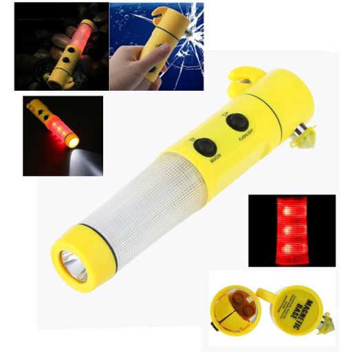 LED LIFE RESCUE TORCH 4v1 MULTIFUNKČNÝ magnet na prežitie v aute