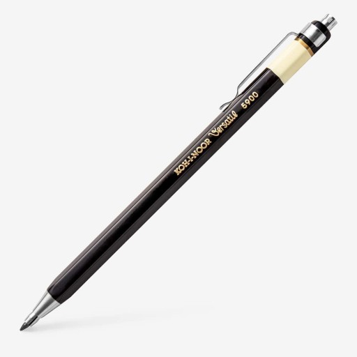 Kovová mechanická ceruzka KOH-I-NOOR Toison dor 2mm čierna s klipom 5900