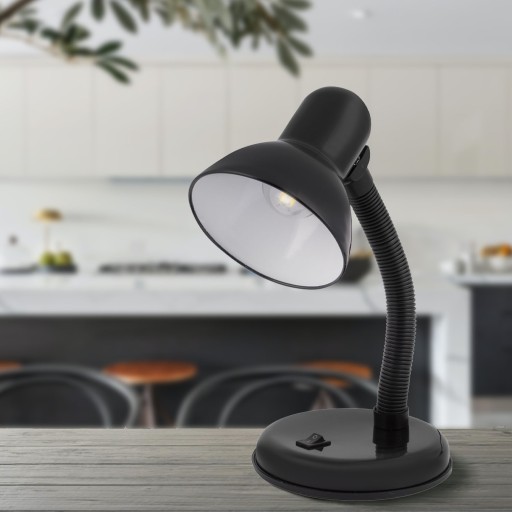 LED STOLNÁ LAMPA Čierna Nastaviteľná školská stolná lampa pre deti