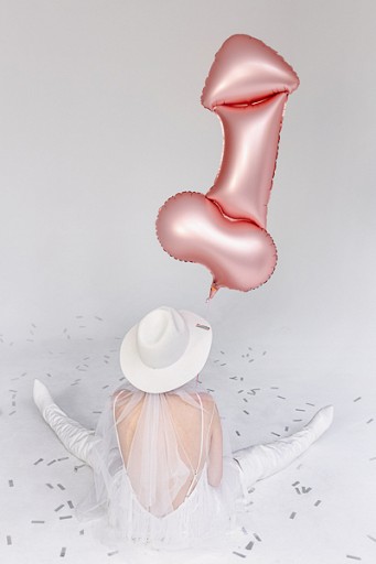 FÓLIOVÝ BALÓNOVÝ PENIS BACHELORette PARTY 44'' RUŽOVÝ
