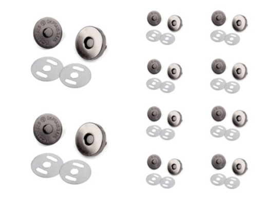 TAŠKA MAGNETICKÁ UZÁVIERKA čierna 18mm 10 ks