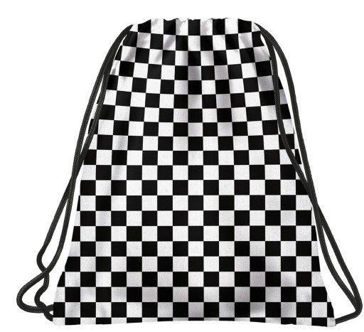 Unisex školská taška na topánky A94 Derform šachovnicová WOB6A94