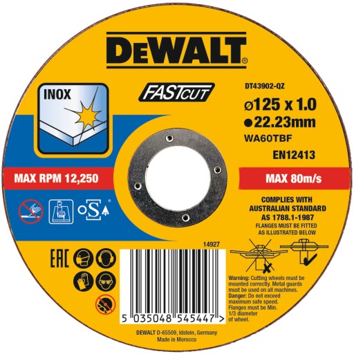 DEWALT DT43902 KOVOVÉ REZNÉ KOTÚČE 125x1,0 mm