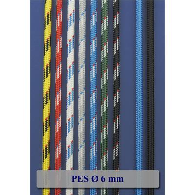 POLYESTER PES PLACHTNÍCKE LANO / VEDENIE 6mm POL - MODRÁ