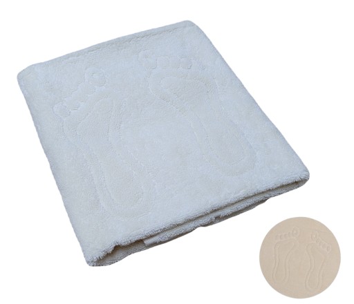 KÚPEĽŇOVÝ UTERÁK NA NOHY YORK 50x70 ECRU 650g/m2