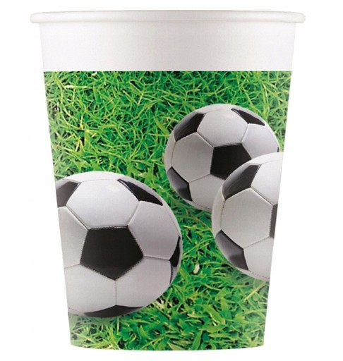 Futbalové papierové narodeninové poháre 6 ks.