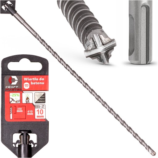 NÁSTENNÁ VŔTAČKA 10 x 410 mm SDS-PLUS KRÍŽOVÝ BETÓN PRE SDS VŔTAČKU