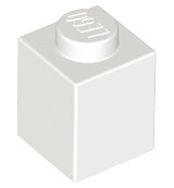 LEGO 3005 BRICK 1x1 biela NOVINKA (1g)