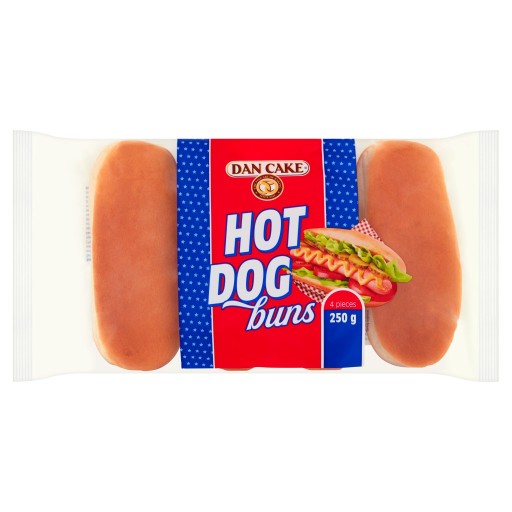 Dan Cake Hot Dog Buns Pšeničné žemle pre párky v rožku 250 g