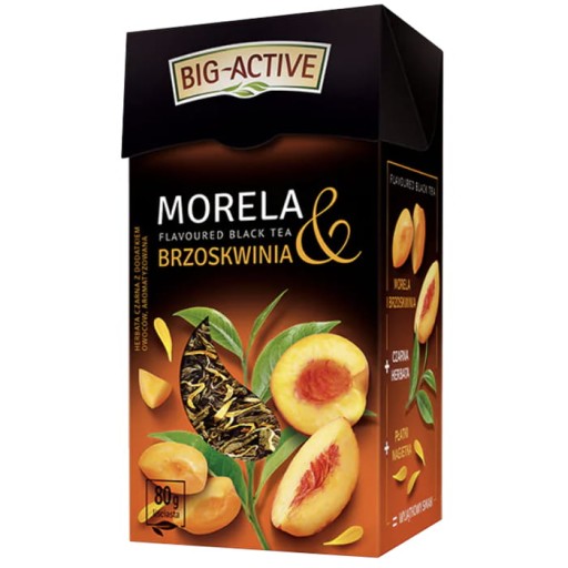 Big-Active Peach Marhuľový čierny čaj 80g
