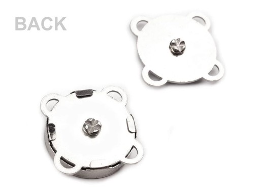 Magnetická spona, priemer 18 mm, tmavý nikel, 5 ks.