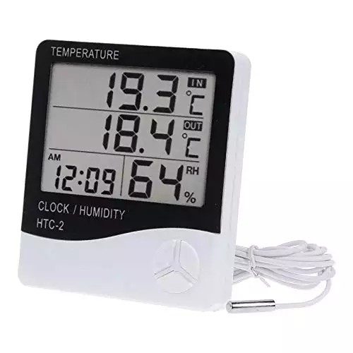 DIGITÁLNY TEPLOMER HYGROMETER HODINY METEOSTANICE