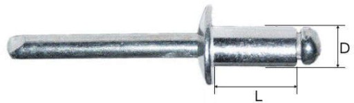 Hliníkové trhacie nity 5 x 18 mm Magkrak 50 ks.
