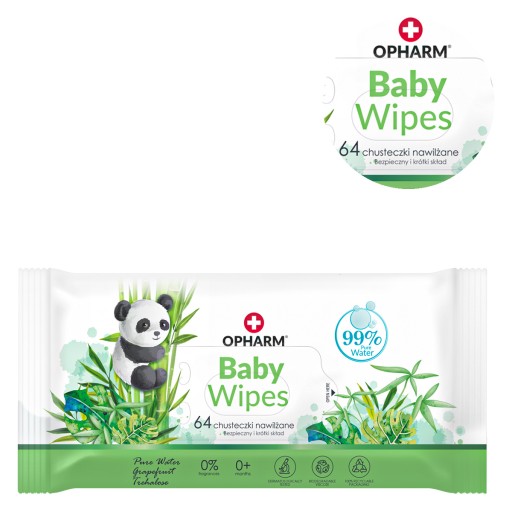 Opharm Baby Wipes vlhčené obrúsky 64 ks