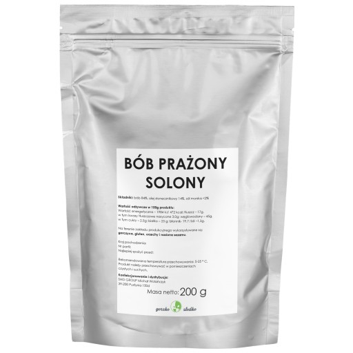 SOLENÉ Fazuľa chrumkavá, pražená fazuľa so soľou, 200 g