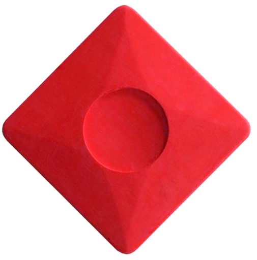Krajčírska krieda 5,5 x 5,5 cm ČERVENÁ