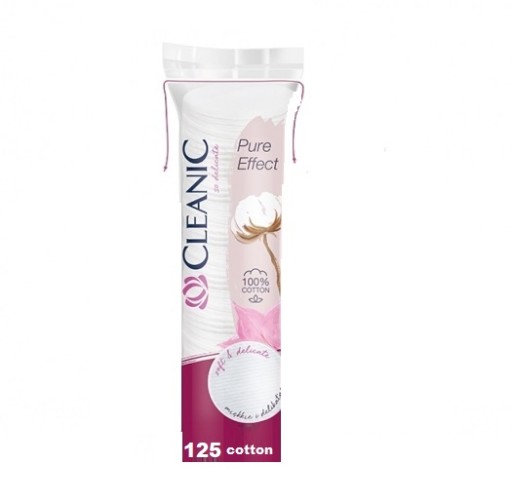 CLEANIC Pure Effect Cotton podložky, 125 ks
