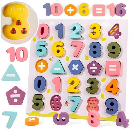 DREVENÝ ABABUS PRE DETI SORTER PUZZLE MONTESSORI NARODENINOVÝ DARČEK