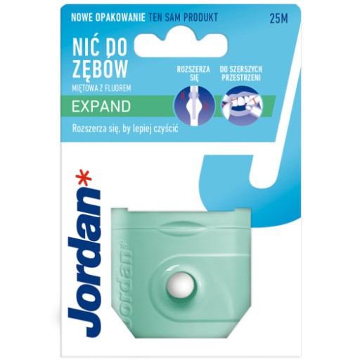 Dentálna niť Jordan s fluoridom 25M