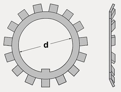 Ložisková podložka MB 11 d = 55 mm