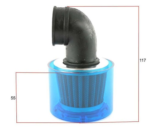 pre ATV skúter Vzduchový filter s KRYTOM, tuning kónický CARBON 32 mm