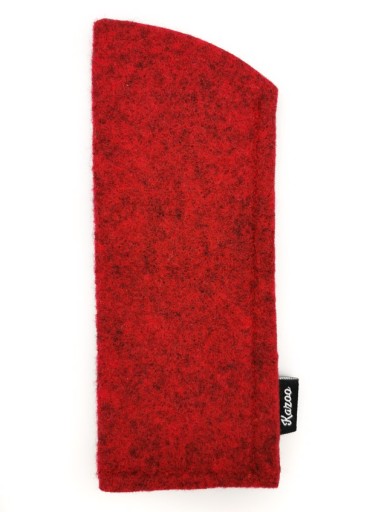 POUZDRO na obal KAZOO red melange - Ručná práca