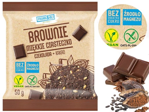 FRANK&OLI BROWNIE SOFT COOKIE KAKAOVÉ COOKIE VEGAN VEGE 50G