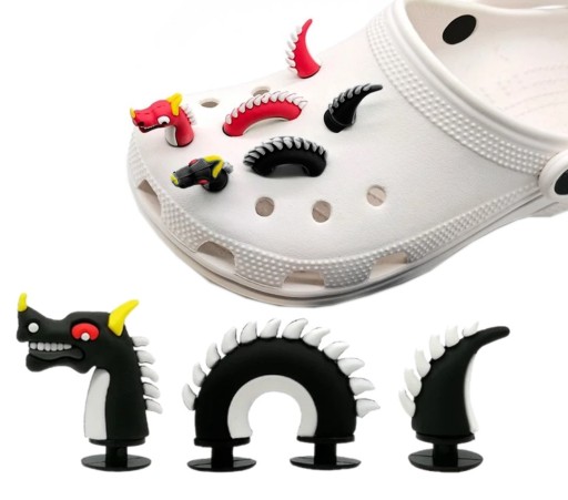 ODZNAKOVÝ ŠTÍTOK DO OBUV CROCS CROCS DEKORÁCIA DRAGON DRAGON VEĽKÉ 3 DIELNE