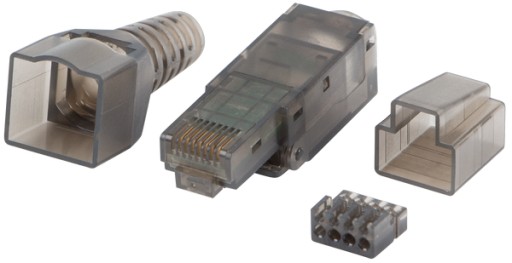 Beznástrojová RJ45 PLUG CAT.6A UTP 8p8c krútená dvojlinka