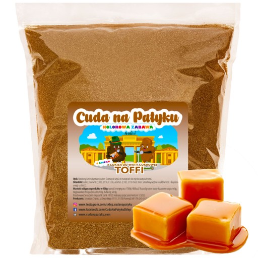Farebný cukor na cukrovú vatu do stroja na ochutené TOFFI 1 kg