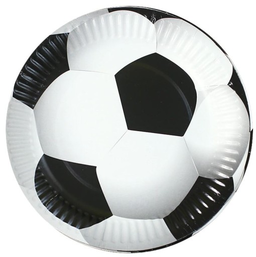 Papierové TANIERE futbal narodeninové futbalové jednorazové 18 cm 6 ks
