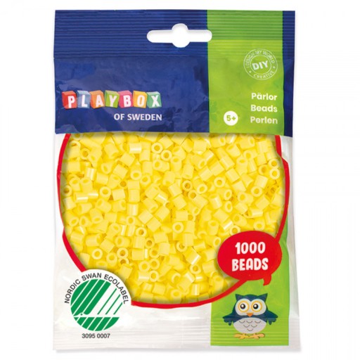 DIY zažehľovacie korálky 5 mm pastelovo žltá 1000 ks
