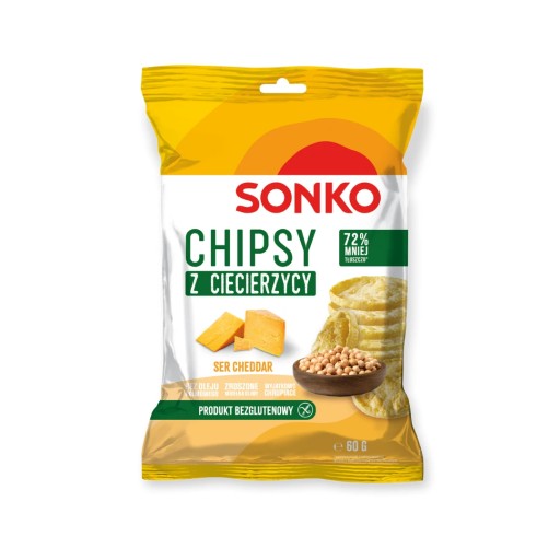 Sonko Cícerové lupienky s príchuťou syra čedar 60 g