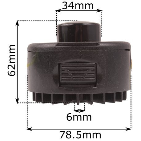 Poloautomatická bubnová hlava fi 6mm, náhrada za kosy a vyžínače