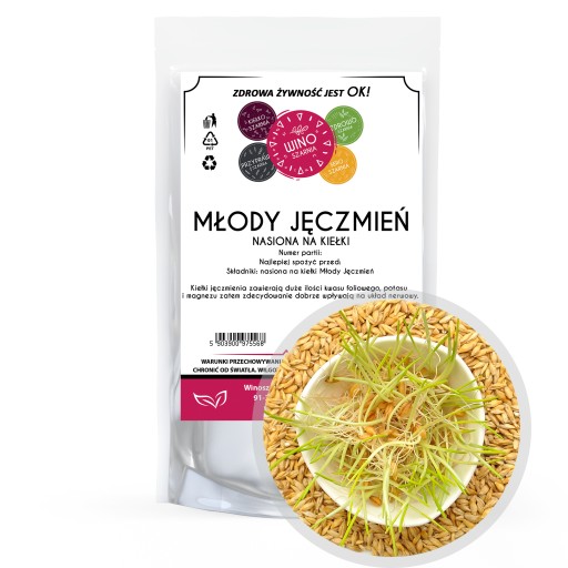 Mladý jačmeň - semená na klíčky - 100g Jačmenné klíčky
