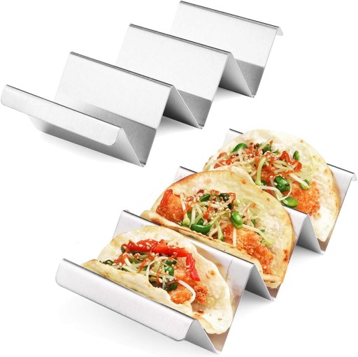 OCEĽOVÁ RANDOVÁ RÚČKA NA PODÁVANIE NA SNACK TACOS