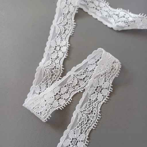 ČIPKA ELASTICKÁ 2,7 CM - BIELA