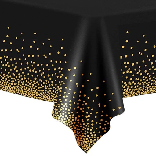 ČIERNE papierové poháre, zlaté bodky, bodky, narodeninová oslava, 6 ks