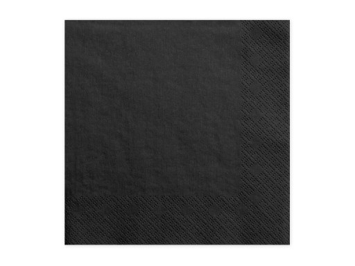 AHA obrúsky 3-vrstvové 33cm x 33cm ČIERNA 20 ks.