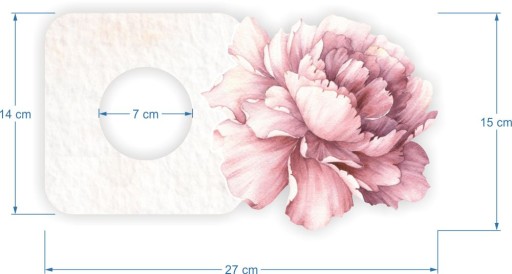 NÁLEPKA na vypínač PEONIA pivonka kvet