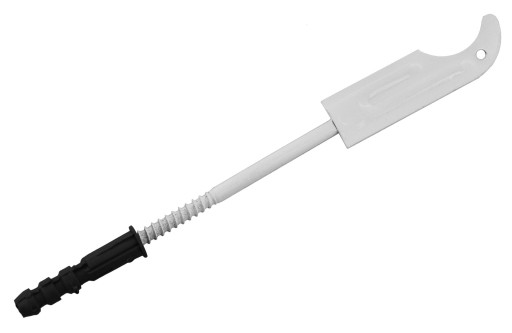 Dlhý hliníkový vešiak na radiátor, šabľa 25 cm