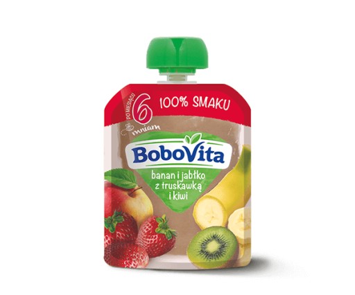 Bobovita Banán a jablko s jahodou a kiwi 80 g