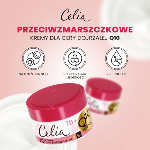 Celia Q10 Mastný krém na tvár 70+ s kolagénom