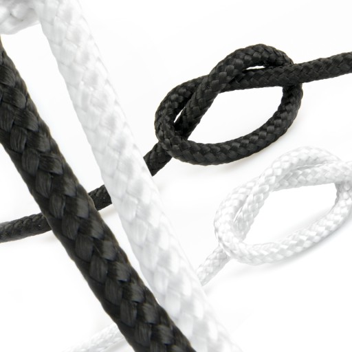 POLYPROPYLÉNOVÉ lano 4mm, pletené, BIELE, hladké, 2m