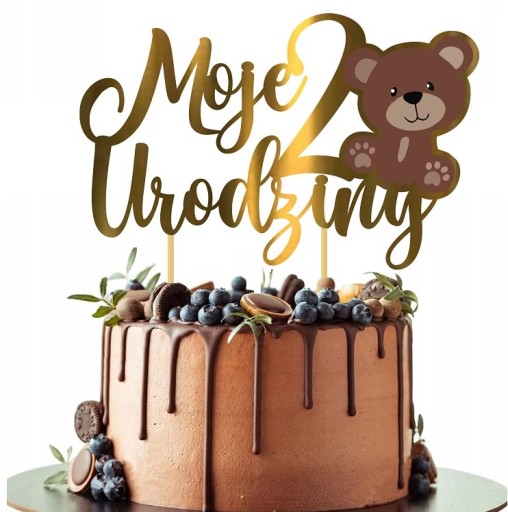 Tortový macko na tortu MOJE 2. narodeniny